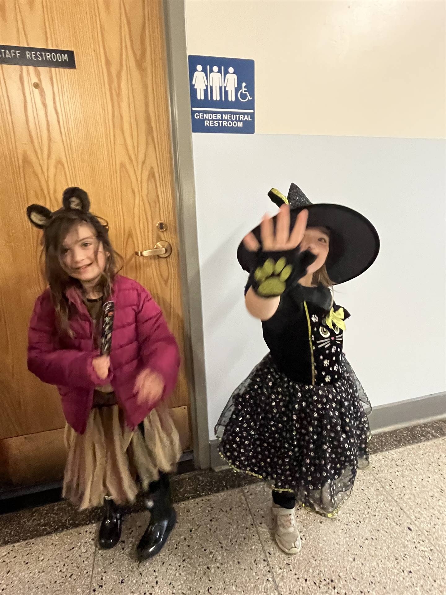 group of 2 students dressed up for Halloween