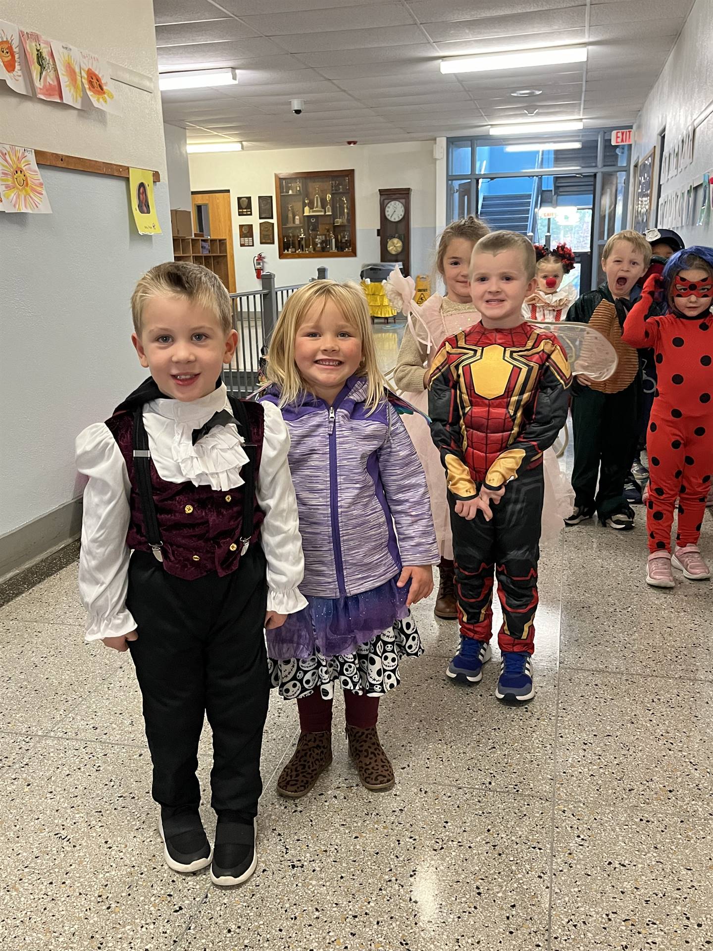 group of students dressed up for Halloween