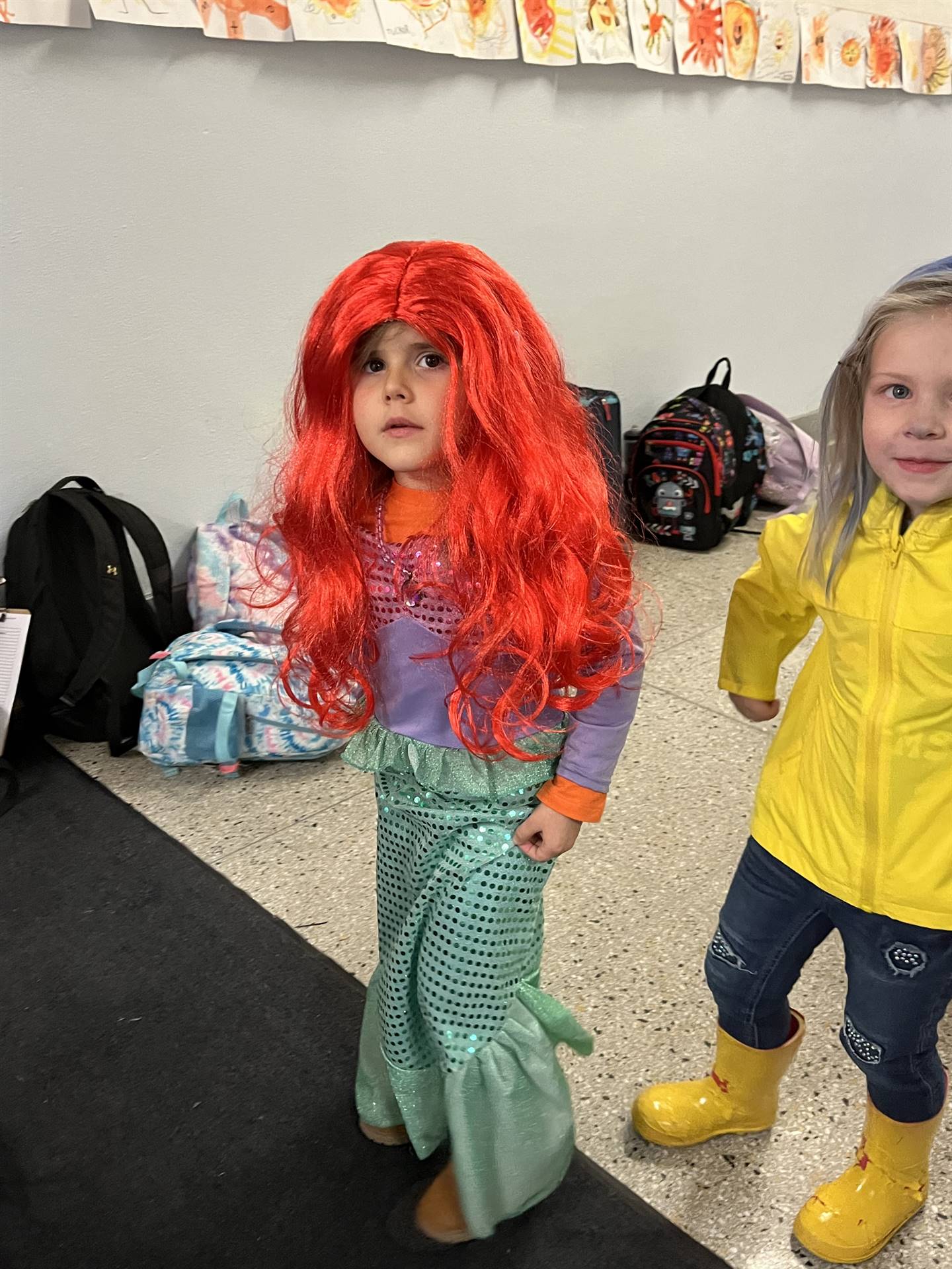 a student dressed as Ariel.