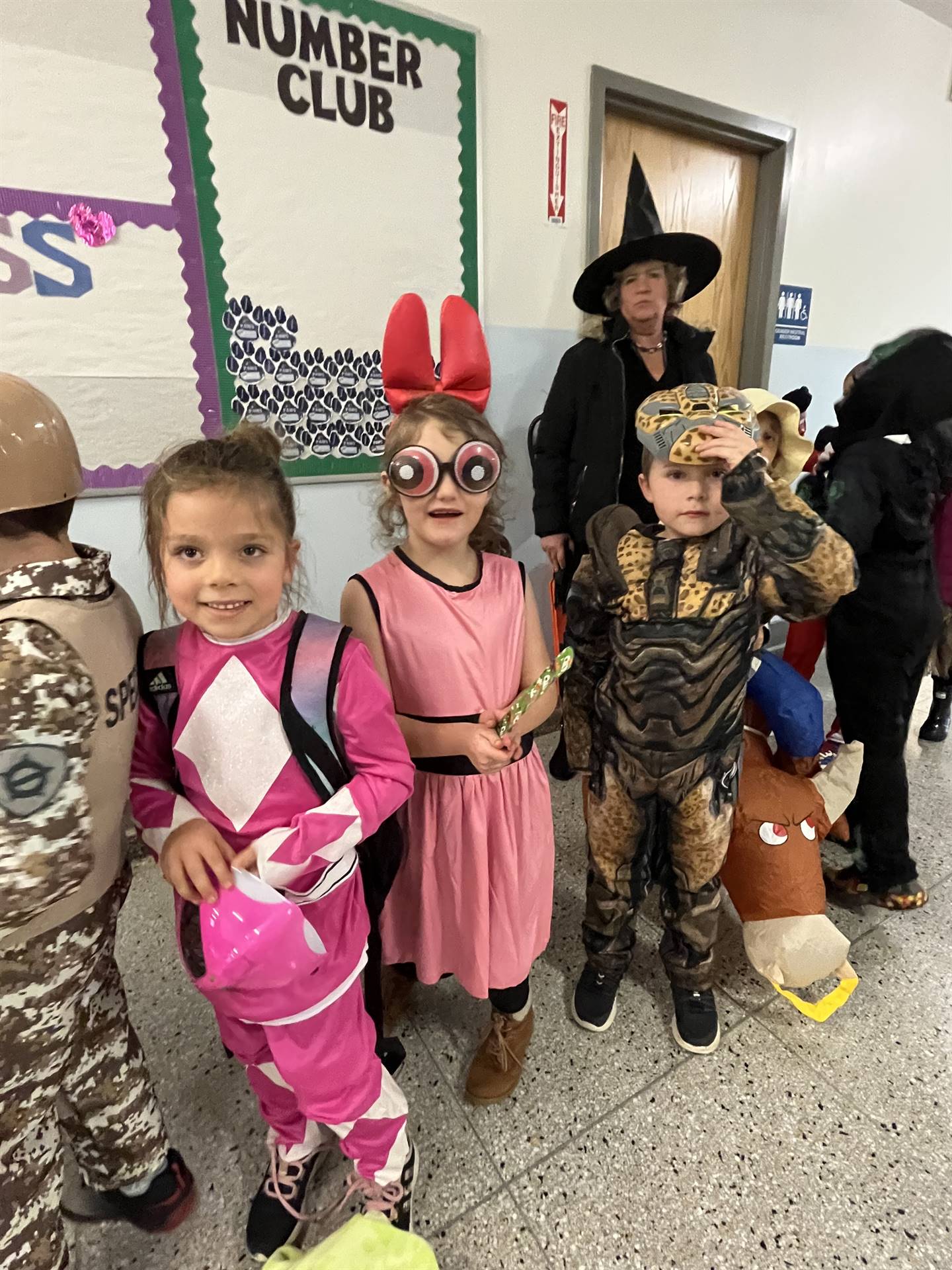 group of students dressed up for Halloween