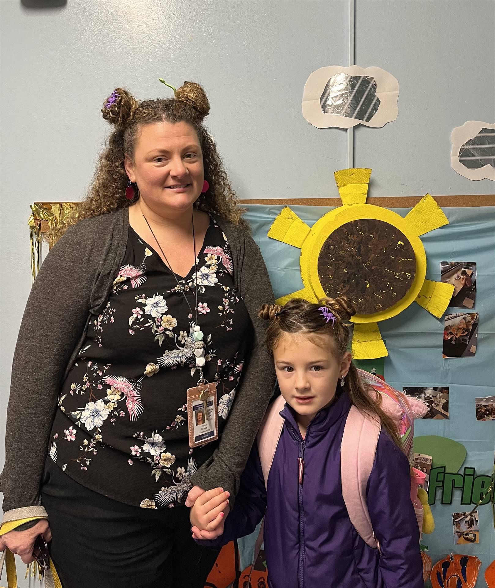 mom and daughter crazy hair