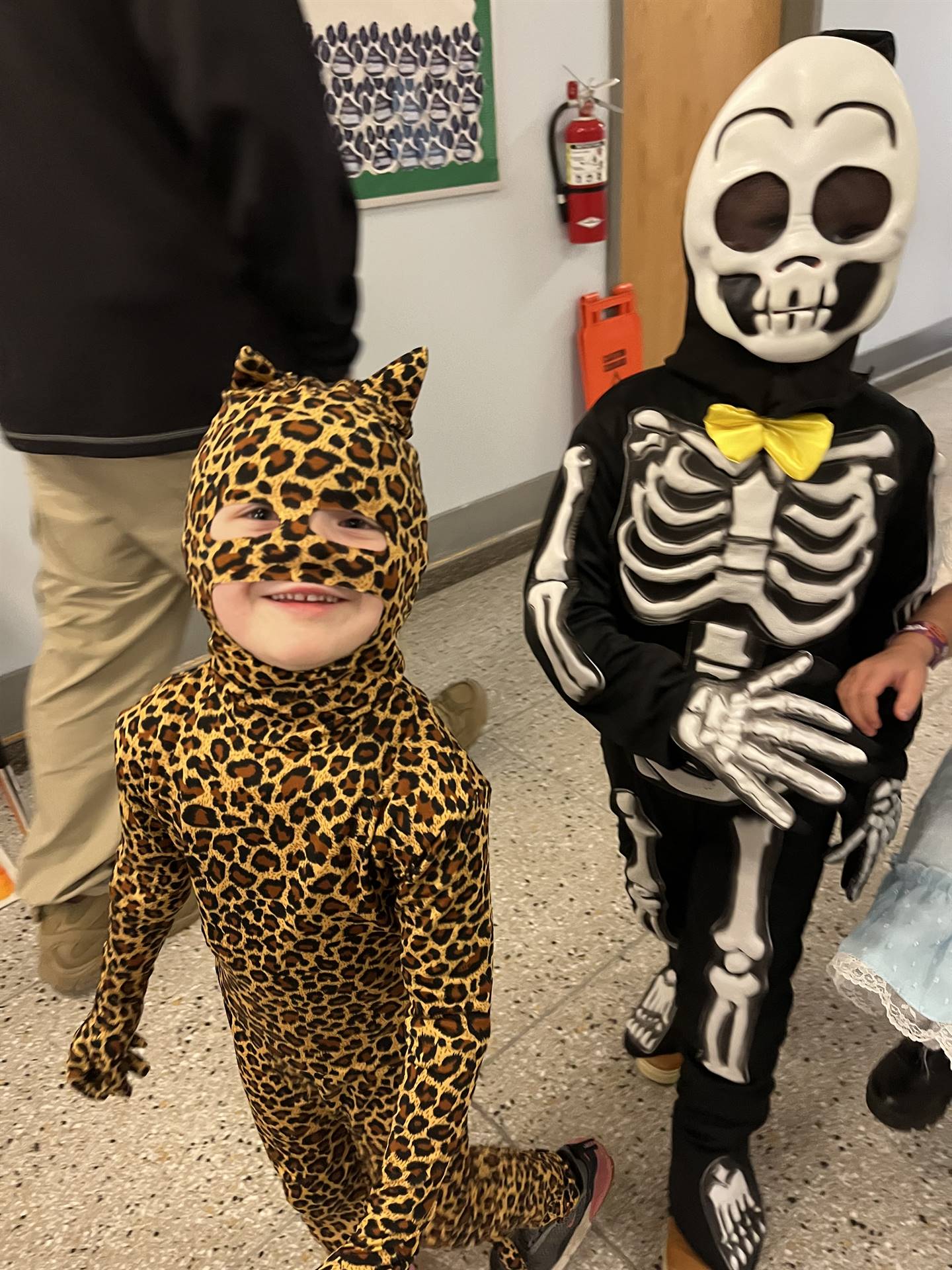 Halloween skeleton & leopard