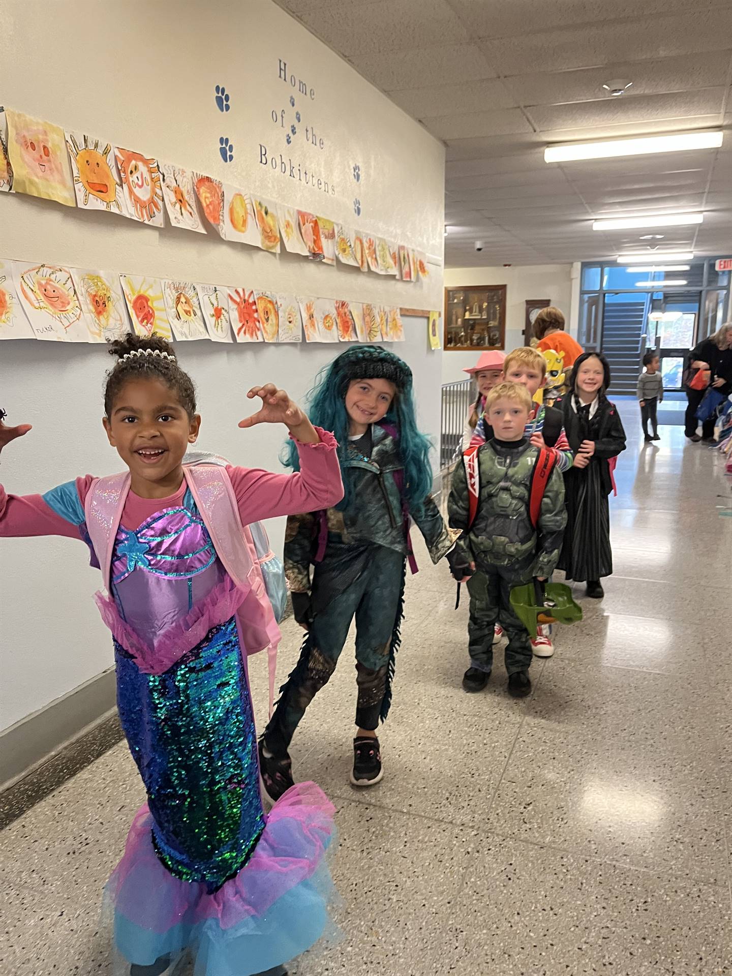 group of students dressed up for Halloween