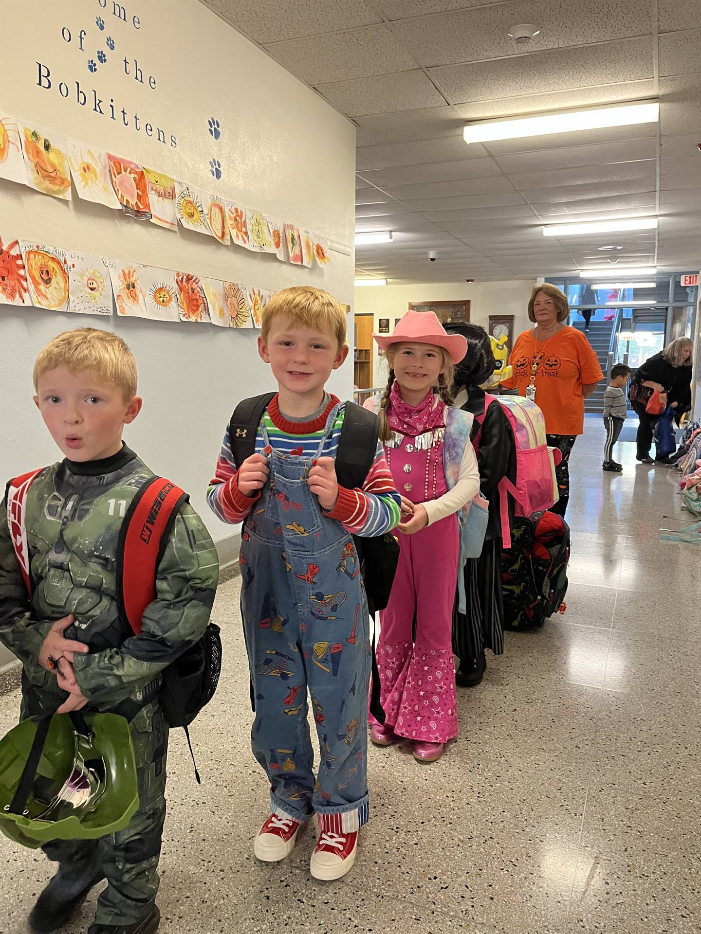 group of students dressed up for Halloween