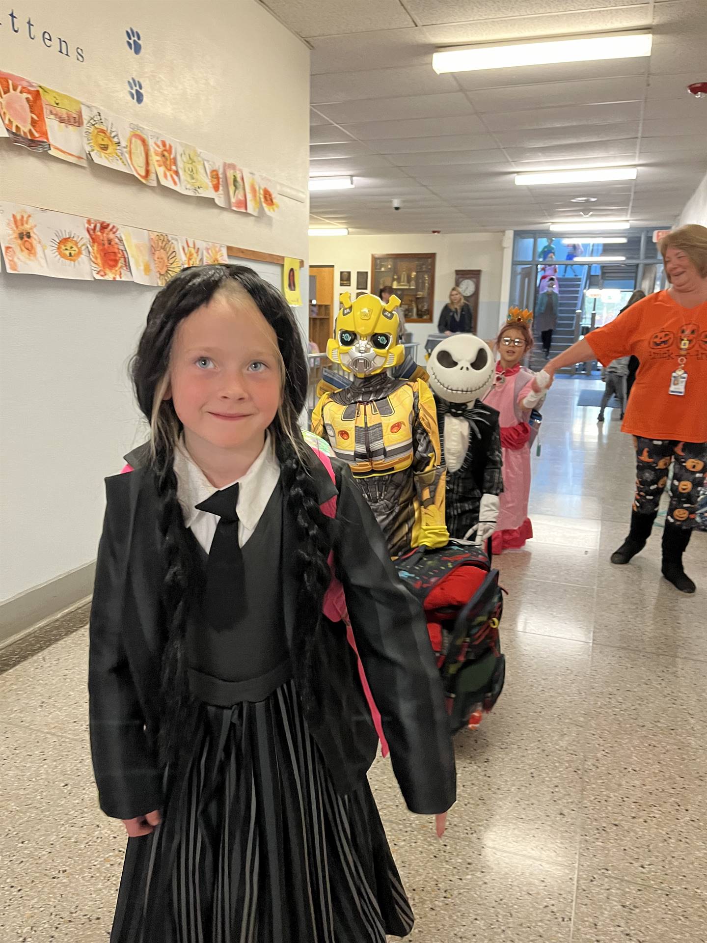 group of students dressed up for Halloween