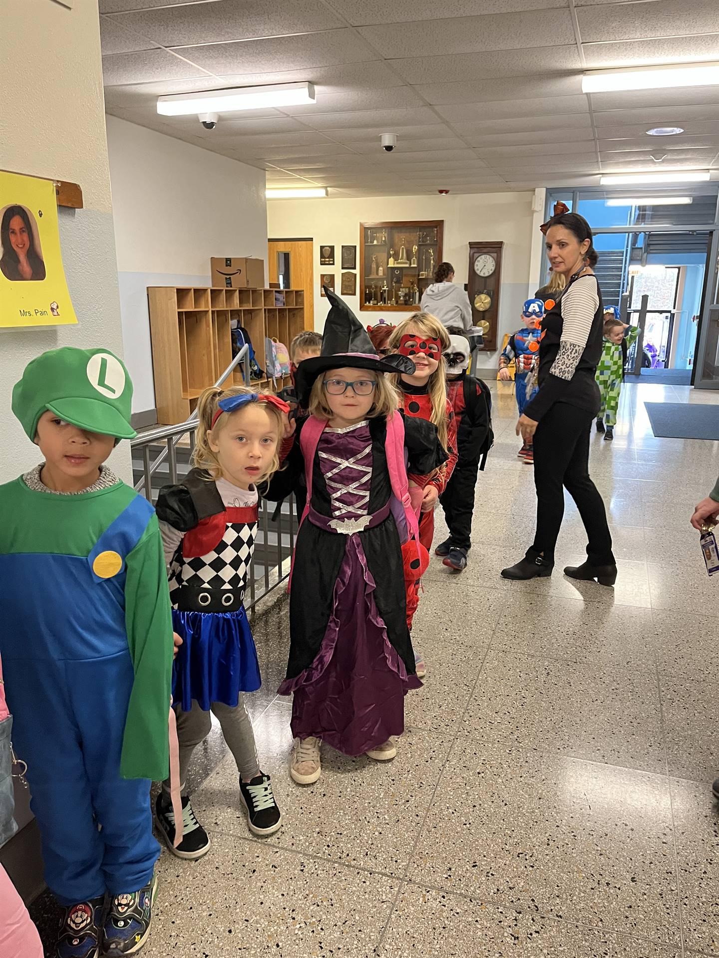 group of students dressed up for Halloween