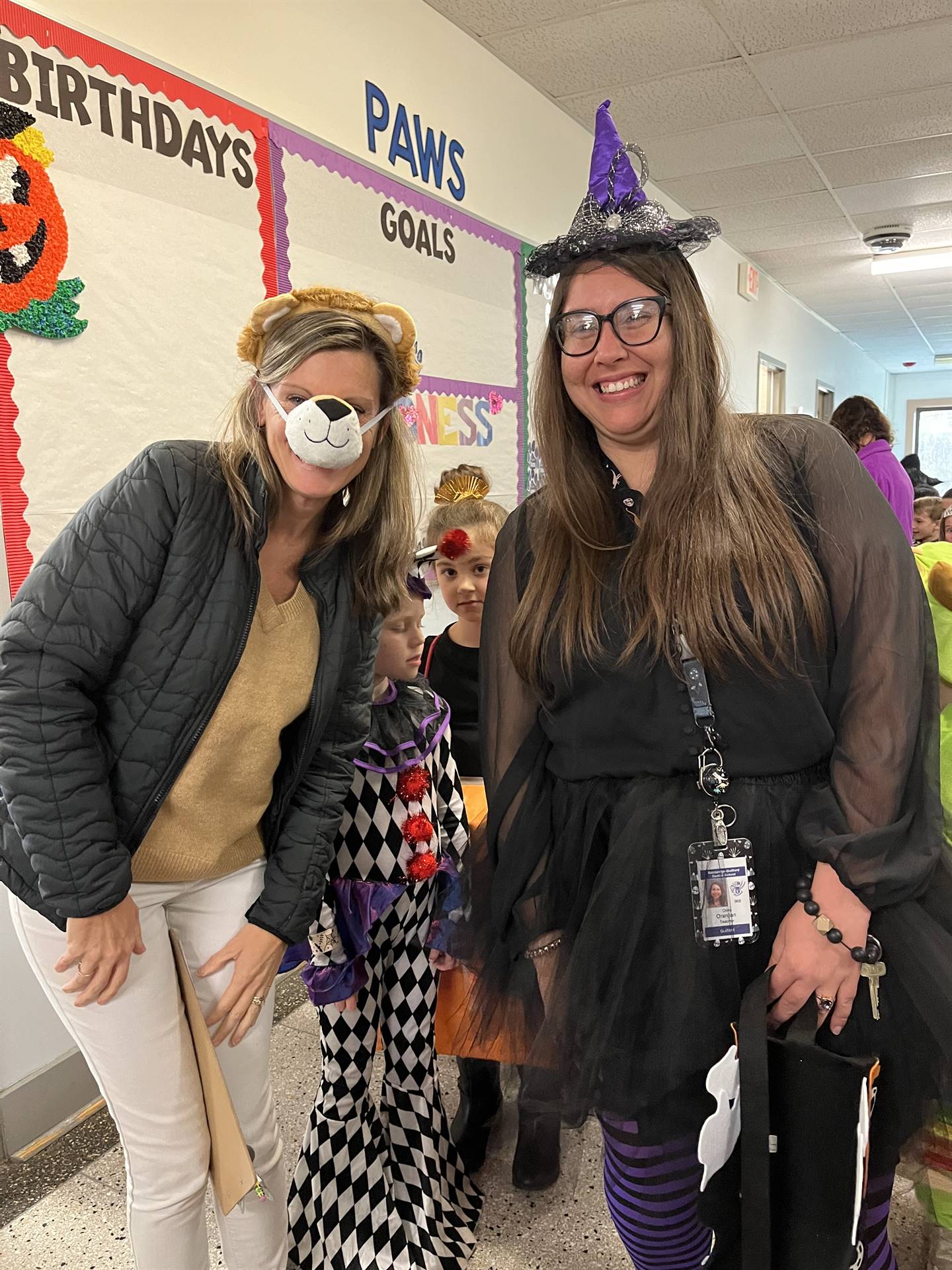 2 teachers dressed up for Halloween