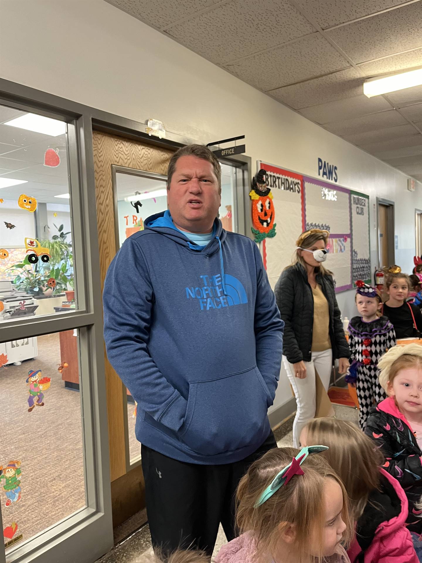 A teacher dressed up as a teacher for halloween