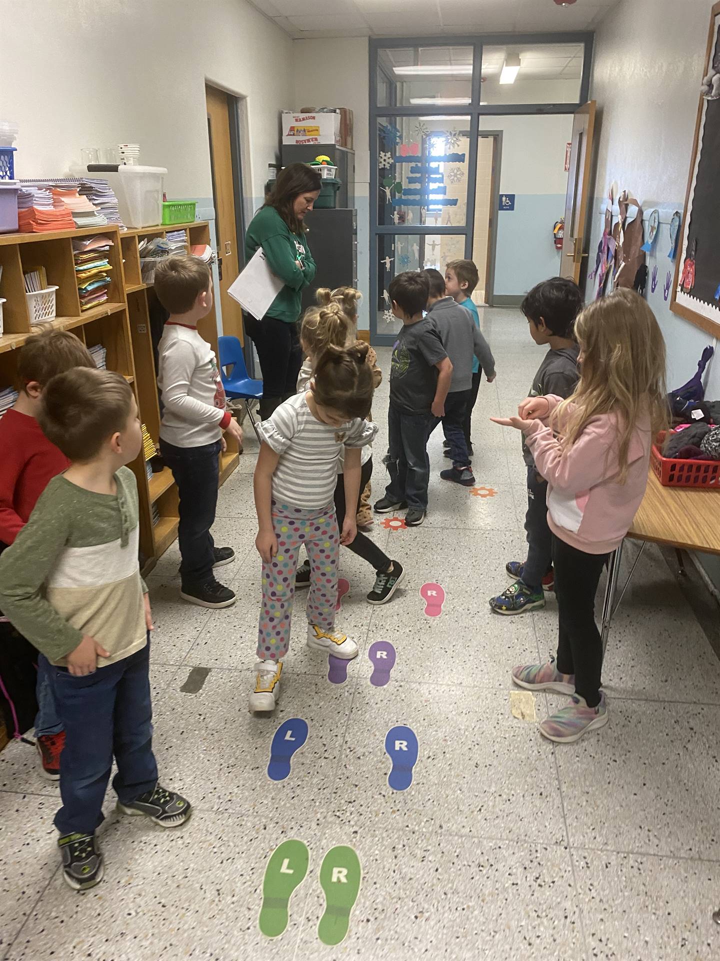 students playing a game