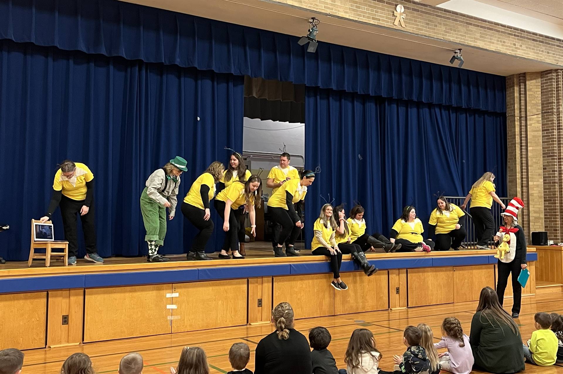 The full cast of the sneetches play