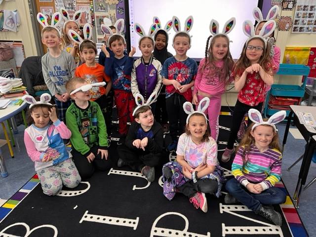 a class with bunny ears!