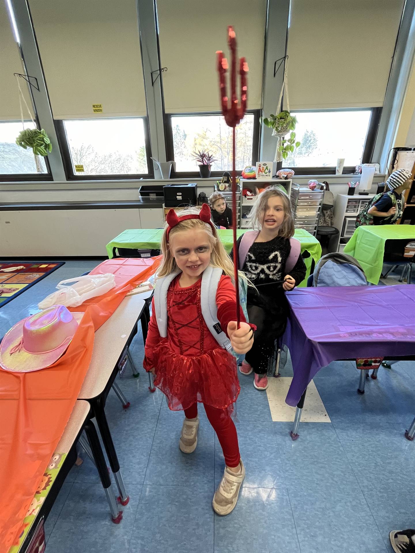 a red devil costume 