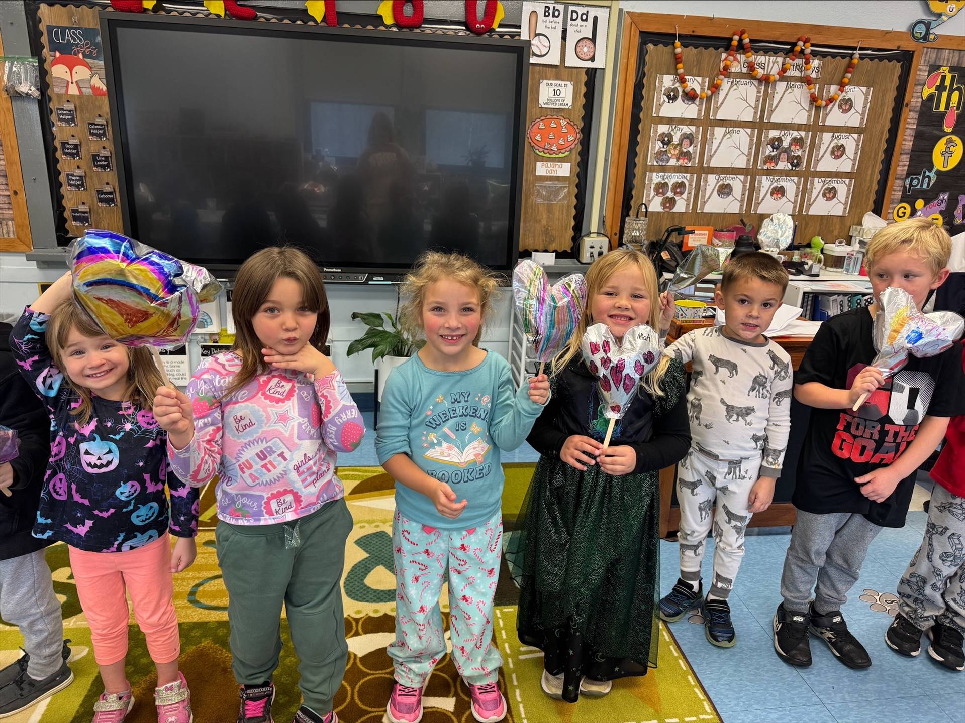 children reenacting a Macy's Day parade complete with balloons!