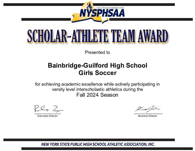 Scholar Athlete Team Award