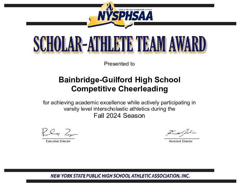 Scholar Athlete Team Award
