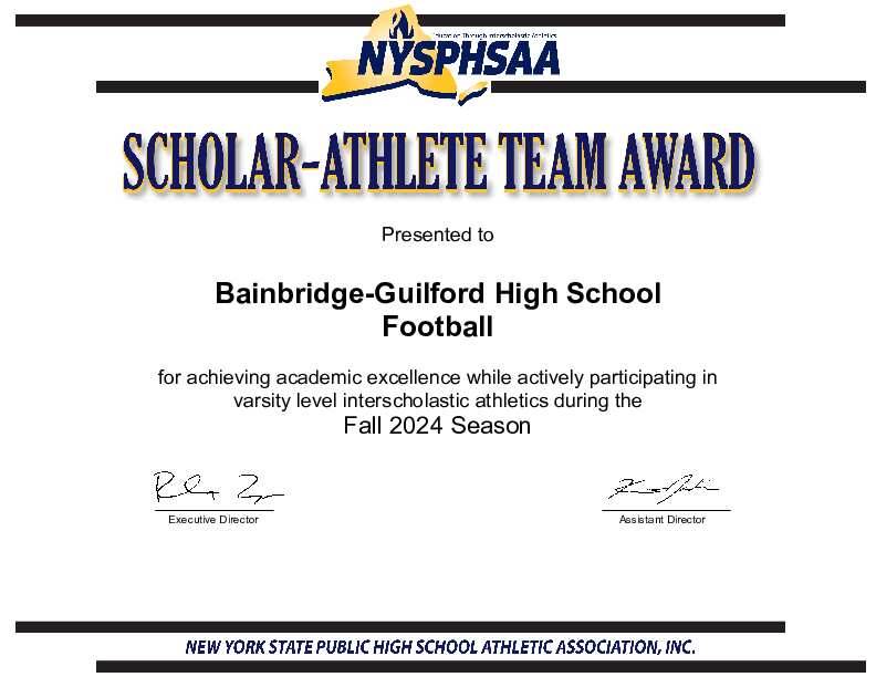 Scholar Athlete Team Award