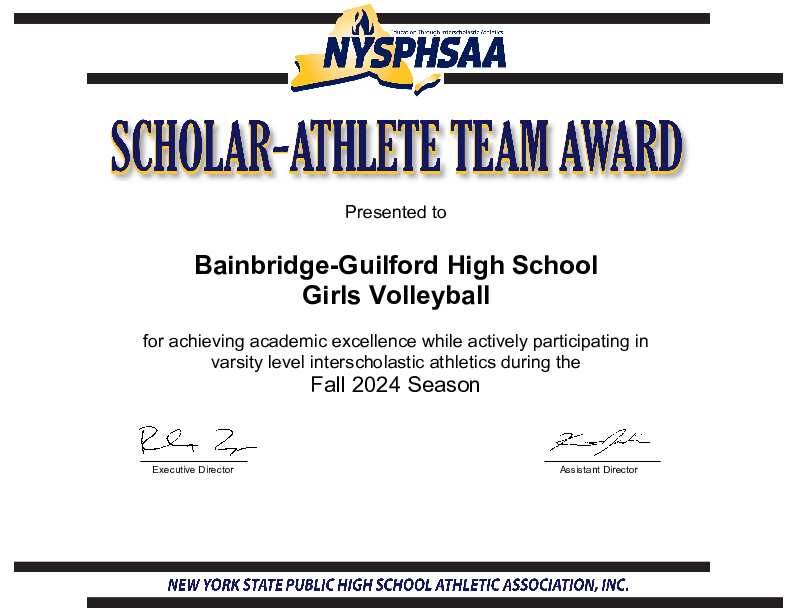 Scholar Athlete Team Award
