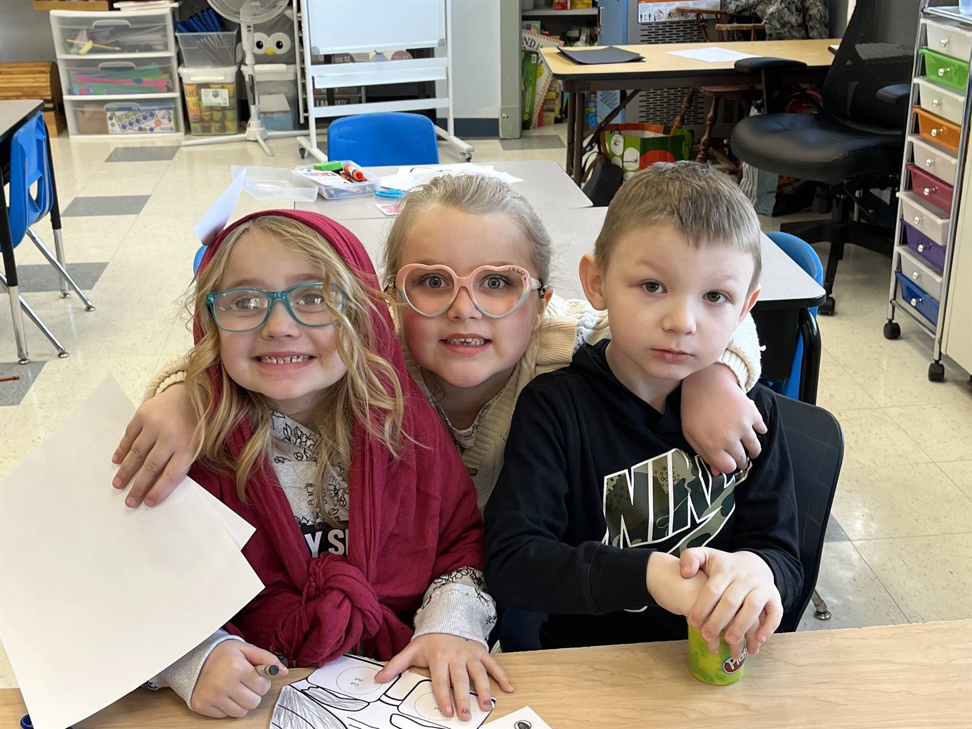 3 students dressed as 100 yr. olds.