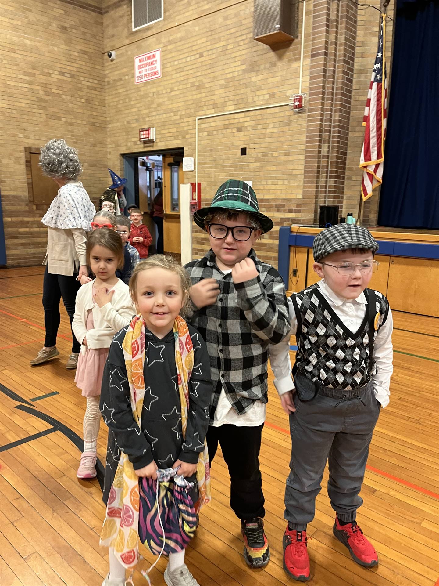  students dressed up as 100 yrs. old.