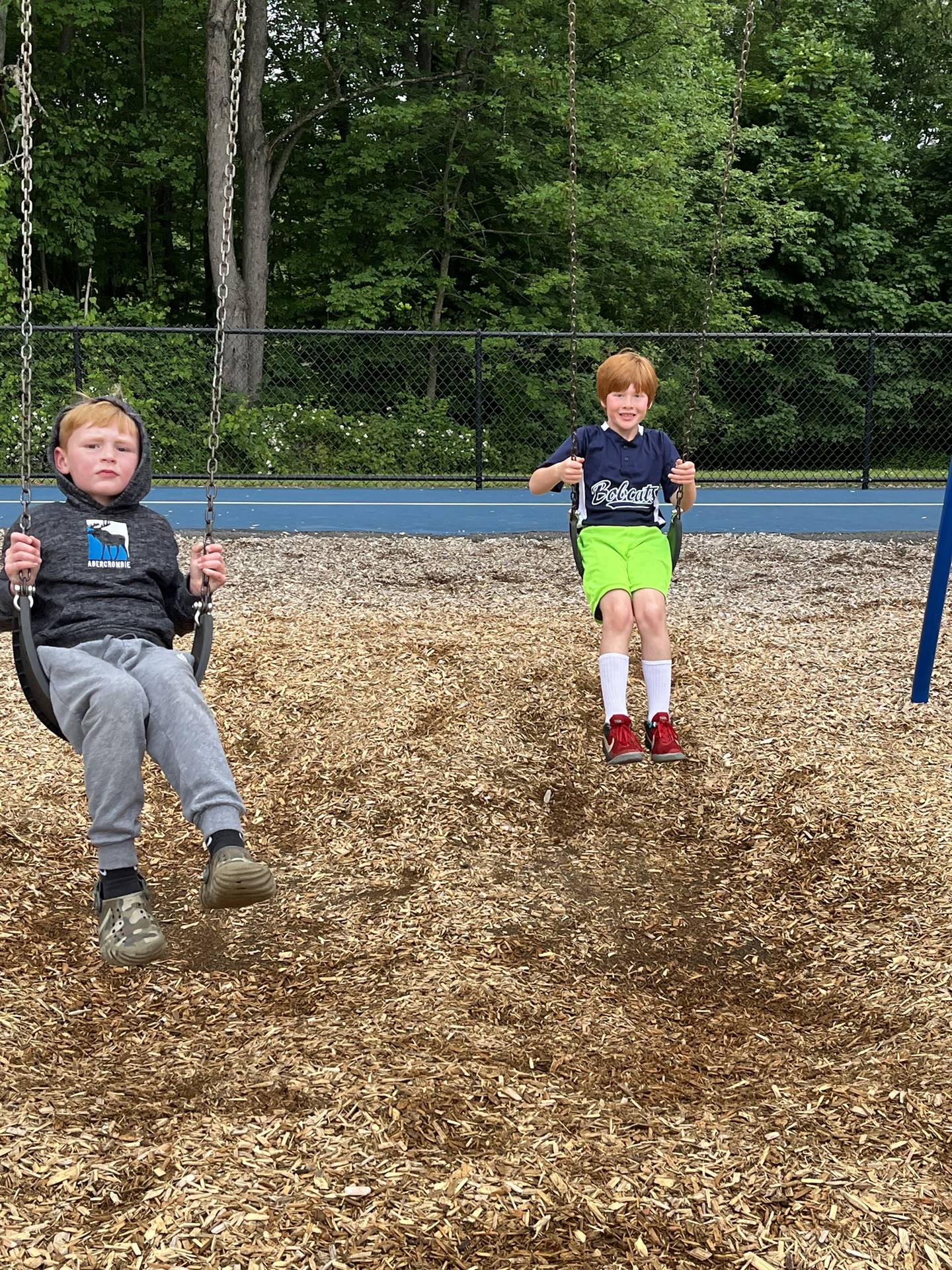 students swinging