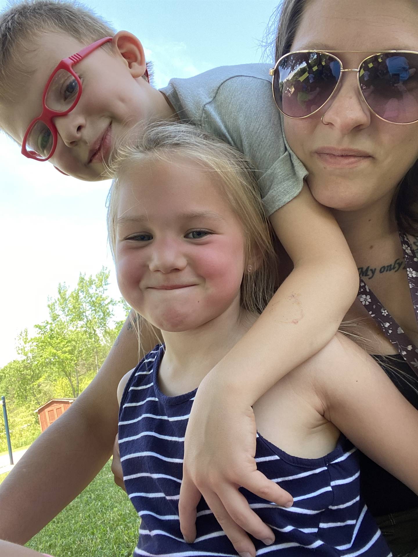 adult with 2 students