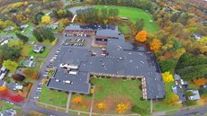 Aerial view of the Jr-Sr High School building